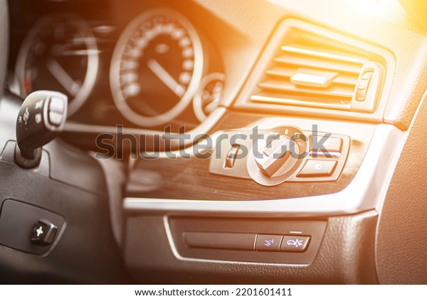 Control panel dashboard car fragment Automatic
transmission gear shift in
car