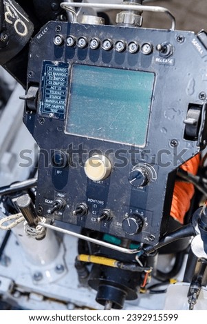 Control panel for a Northropp Grumman "Wheelbarrow" remote control robotic bomb disposal robot