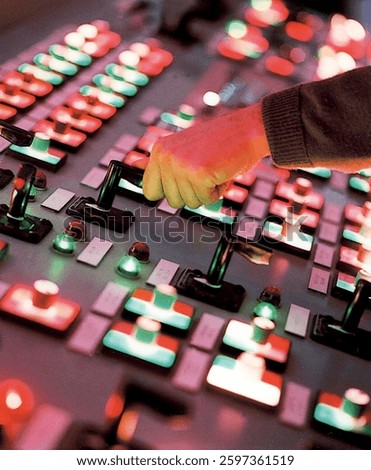Control panel of nuclear research and facilities.