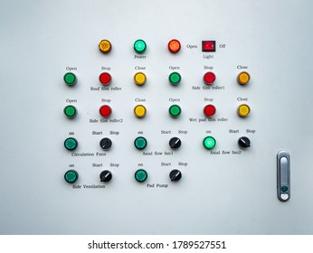 Control panel , push button and selector switch of control panel - Powered by Shutterstock