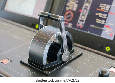 Control Panel In Ship With Steering Gear