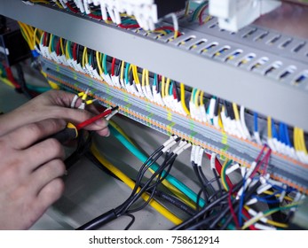 Control Panel Wire Connection Electrical Background Stock Photo (Edit ...