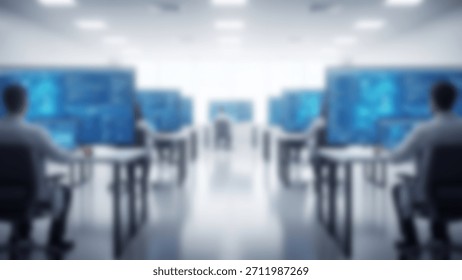 Control Room Data Streams with Security Team, High Tech, and Future Workplace.