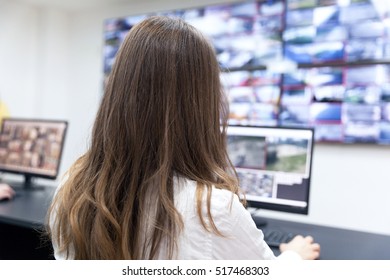 Control Room Operator. Security Video Surveillance.