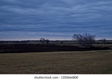 Controlled Cattail Burn Sunrise Lindsey City Stock Photo 1350666800 