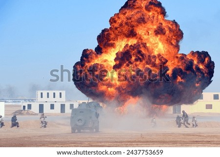 Controlled explosion during a Military exercise 