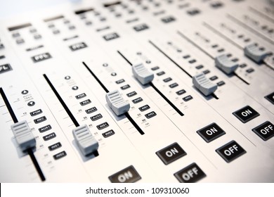 Controls Of Audio Mixing Console