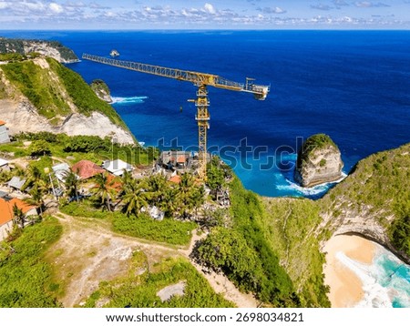 Controversial elevator construction project impacting iconic Kelingking Beach, Indonesia