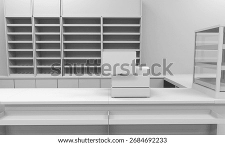 Convenience store 3D rendering image