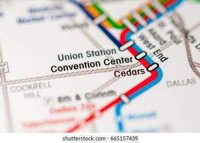 Convention Center Station. Dallas Metro Map.