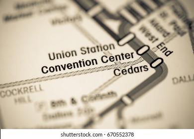 Convention Center Station. Dallas Metro Map.