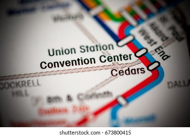 Convention Center Station. Dallas Metro Map.