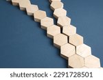 Convergence or divergence of chains. Abstract background. Concept of convergence and divergence. Differences or conflicts that need to be resolved. Converging towards a common goal.