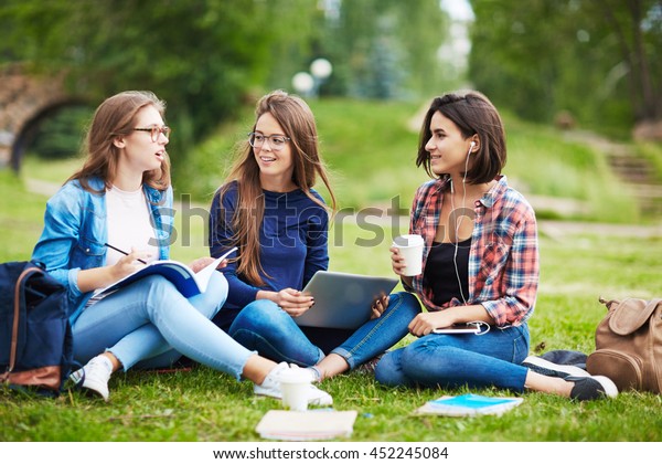 Conversation Girls Stock Photo 452245084 | Shutterstock