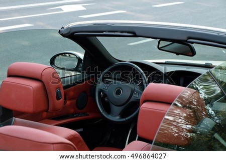 Convertible Car interior