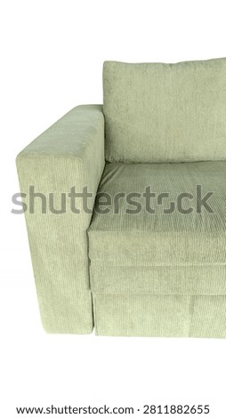 Convertible Pull-Out Sleeper Sofa Bed in Sage Green Corduroy Fab