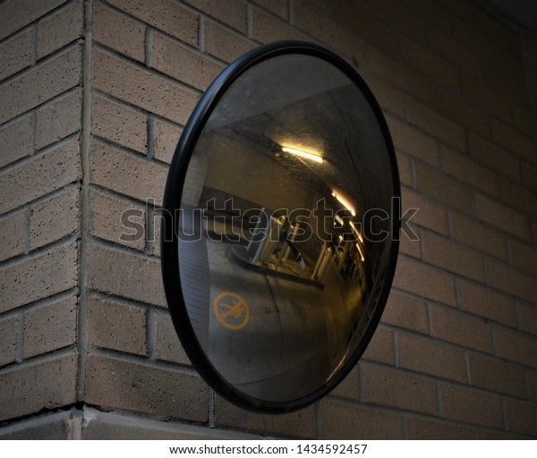 Convex Mirror Atlanta Parking Garage Stock Photo Edit Now 1434592457