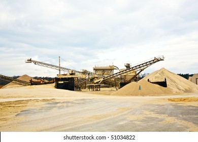 Conveyor On Site At Gravel Pit