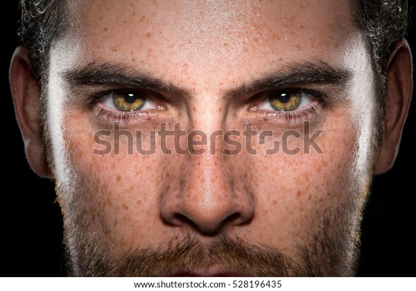 Conviction focused
determined passionate confident powerful eyes stare intense athlete
exercise trainer
male
