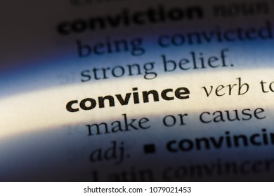 Convince Word In A Dictionary. Convince Concept