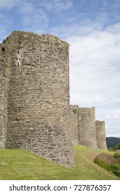 Conwy - Conway Castle Walls, Wales; UK