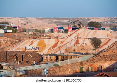 Coober Pedy, Australia- May 4, 2022: Remote opal town of Coober Pedy