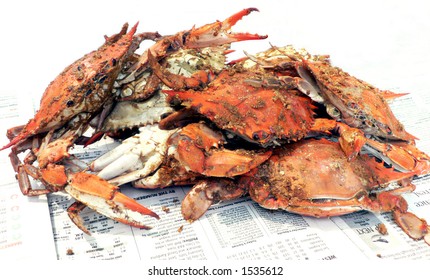 Cooked Blue Crabs