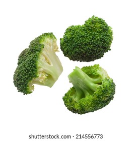 Cooked Broccoli Isolated On White Background