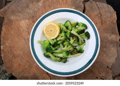 Cooked Brocoli As Green Vegan Food