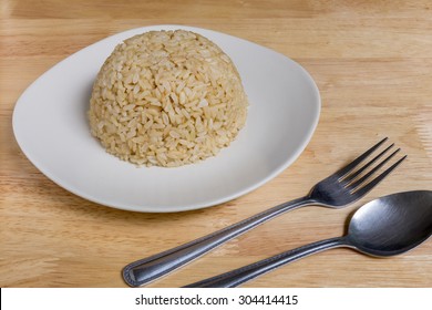 Cooked Brown Rice Background