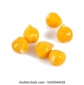 Cooked Chickpeas Isolated On White