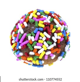 A Cooked And Decorated Round Donut Hole.