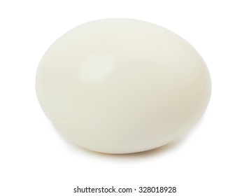 Cooked Egg Peeled Isolated On White Background