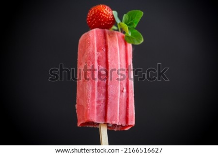 Similar – Foto Bild Erdbeer-Popsicle