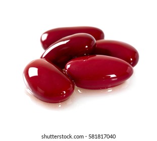 Cooked Kidney Beans On A White Background