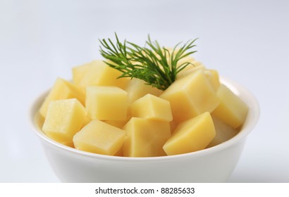 Cooked potatoes with butter