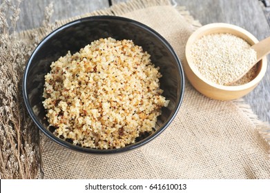 Cooked Quinoa In A Bowl.