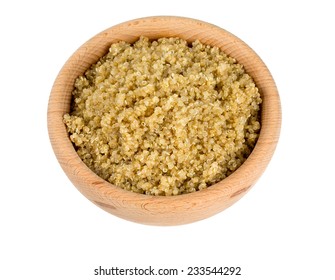 Cooked Quinoa In A Bowl Isolated