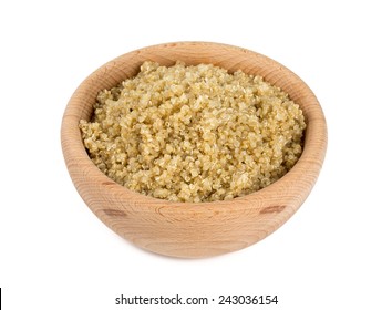 Cooked Quinoa In A Bowl Isolated