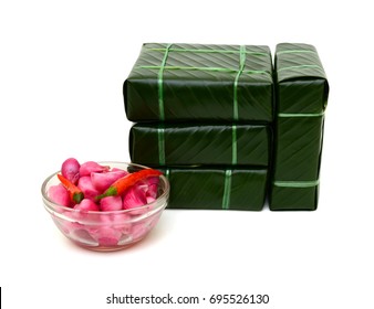 Cooked square glutinous rice cake, Vietnamese new year food