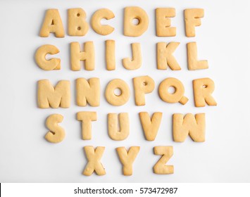 Cookie Alphabet On White Background