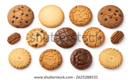 “Isolated Cookie Assortment on White – A Study in Texture”