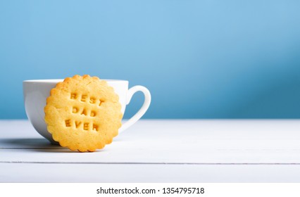 Cookie and Coffee Mug, Best Dad Ever, Happy Father's Day Concept