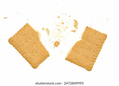 Cookie and crumbs isolated on white background - Powered by Shutterstock