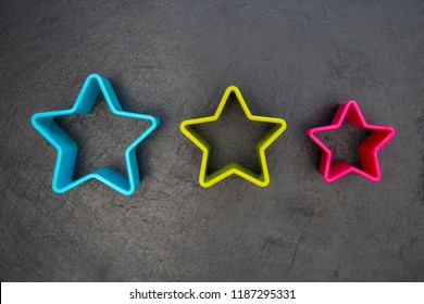 Cookie cutter star shape dark background