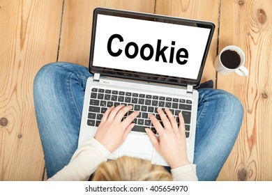 Cookie On Laptop