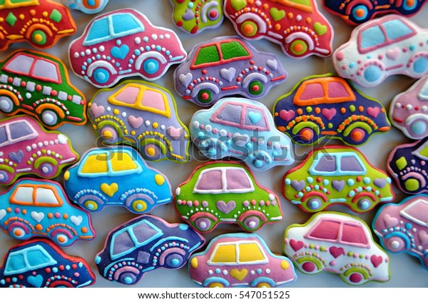 Cookie toys , car shaped , sugar gingerbread  for\
kids birthday party