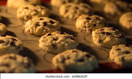 Cookies Being Baked In The Oven 