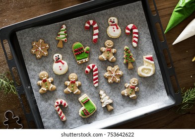 Cookies for christmas different shapes