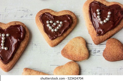 Cookies heart with an inscription. St. Valentine's Day - Shutterstock ID 523424704